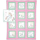 Jack Dempsey Needle Art Baby Unicorns Quilt Block, white