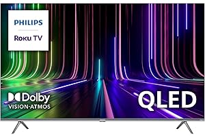 Philips Roku TV 50" 4K QLED Ultra HD Dolby Vision HDR 7800 Series Smart TV (50PUL7823/F6), Alexa Compatible, Dolby Atmos