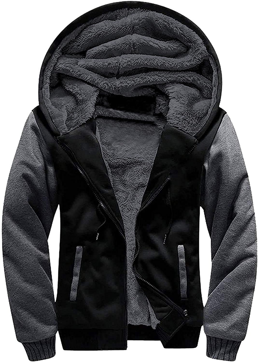 Hoodie Men PUTEARDAT Winter Jackets For Men,Men's Zip Up Hoodie