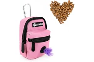 COOWONE Dog Treat Pouch Dog Poop Bag Holder for Leashes, Pets Snack Container With Inner Small Bag, Puppy Supplies Perfect for Training and Walking - Hands Free Dog Waste Bag Dispenser -Dog Travel Accessories