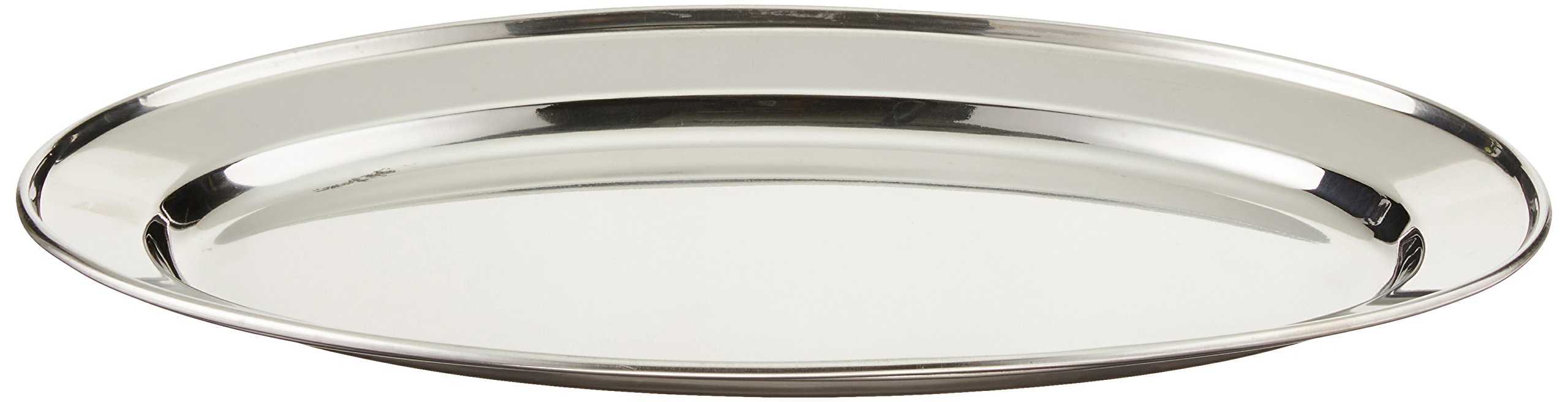 Photo 1 of Winco OPL-14 Stainless Steel Oval Platter, 13.63-Inch by 8.75-Inch