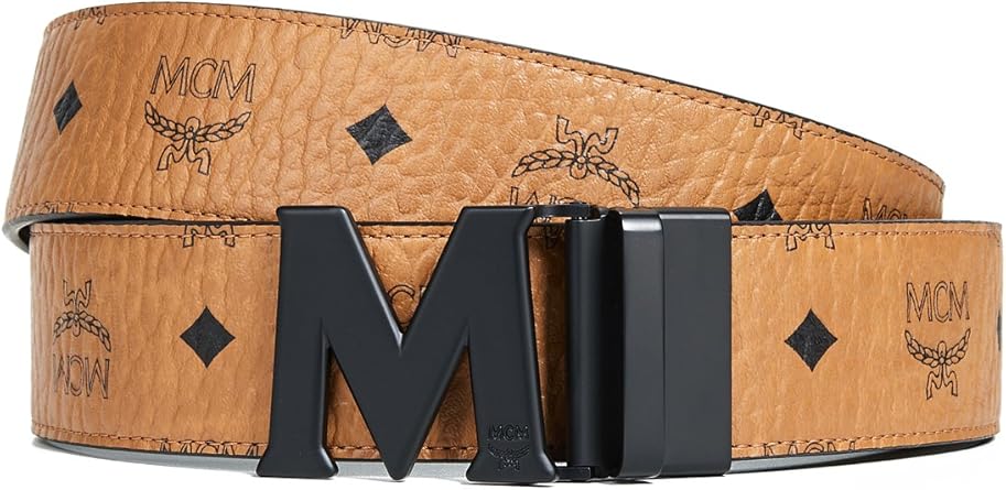 cognac mcm belt