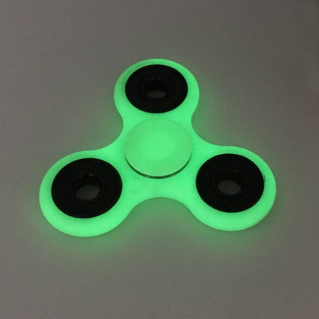 XPLUS Fidget Spinner, Hand Spinner Bearing with Luminous Fluorescent Light Glow In The Dark, Ultra Durable High Speed for ADD, ADHD Anxiety Autism Boredom Stress Focus (Green)