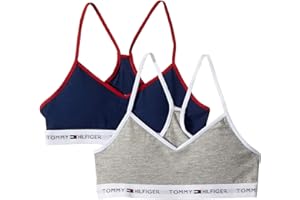 Tommy Hilfiger Kids Girl's 2-Pack Bold Flag Solid Crop Bra (Little Kids/Big Kids)