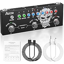 AZOR Multi Effects Guitar Pedal with 3 Preset,8 IR Cab 9 AMP