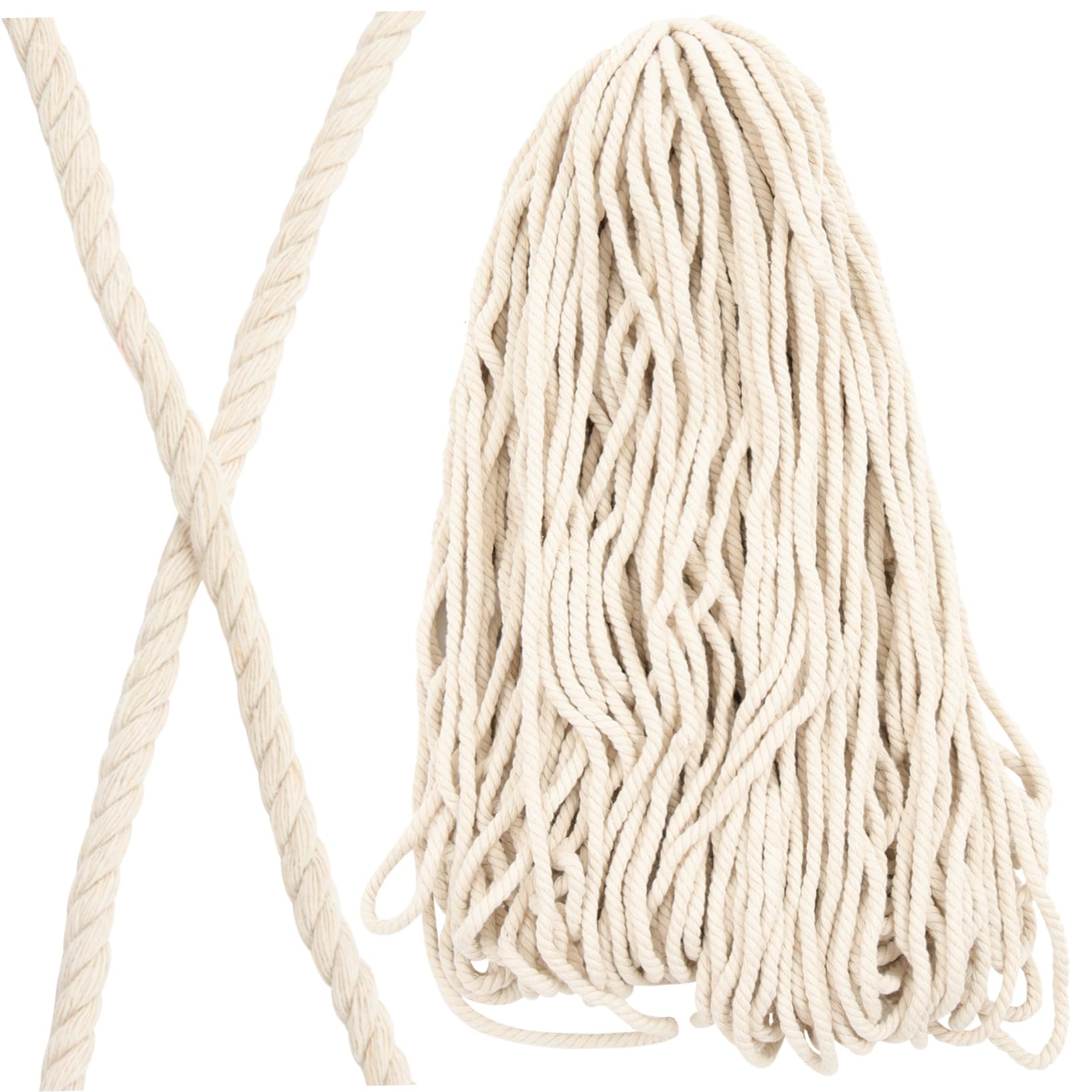 KOMBIUDA 1Roll Creative Cotton Rope Woven Diy Decorative Hanging Rope for Crafts Present Packing and Home Decor Approx of Cotton