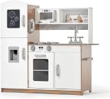 Kidoz Signature Kids Wooden Kitchen Large Playset White Kitchen