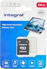 Integral UltimaPro 64GB microSDHC/XC Card 100MB/s Class 10 UHS-I U1 V10 Adapter view 1