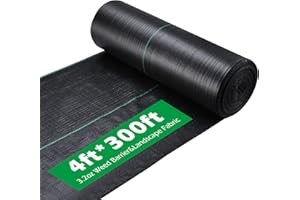 Finderomend Weed Barrier Landscape Fabric 4ft X 300ft Heavy Duty Landscape Fabric Ground Cover Polypropylene Garden Weed Bloc