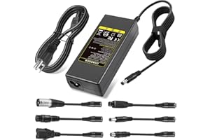 FANCY BUYING SGS Certified 42V 2A Universal Scooter Charger with 7 Connections, 7 in 1 Compatible with Jetson Bike Electric Scooter, Electric Scooter Charger for 36V 10S Li-ion Battery.