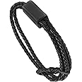Forge & Foundry Men's Adjustable Black Braided Leather Bracelet | Drapers | Matte Black Stainless Steel Slider | Refined Hand-Crafted Jewelry, Designed by Jewelers, Forged for Men