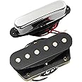 Musiclily Bridge and Neck Guitar Single Coil Tele Bridge Pickup Set for Fender Tele Telecaster Electric Guitar, Black