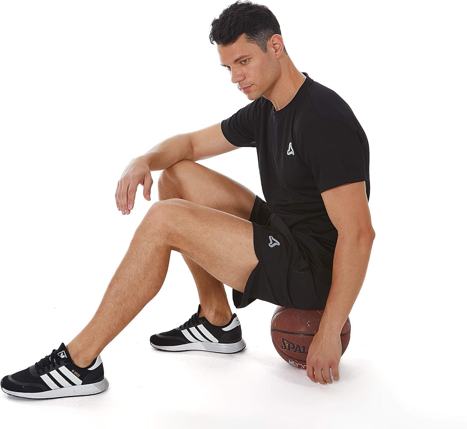 SILKWORLD Men's Running Stretch Quick Dry Shorts with Zipper Pockets(Pack of 2,3): Clothing