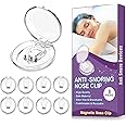 Anti Snoring Devices(8 Pack), Silicone Magnetic Stop Snoring Solution, Comfortable & Professional Anti Snoring Nose Clip for Men and Women