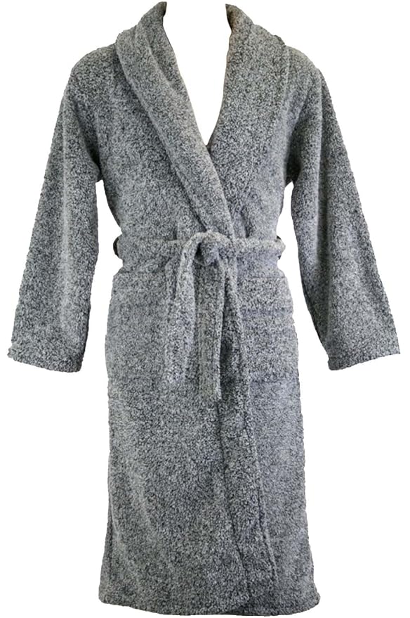 iSmalls Mens Warm Heavy Weight Shawl Collar Bath Robe Dressing Gown