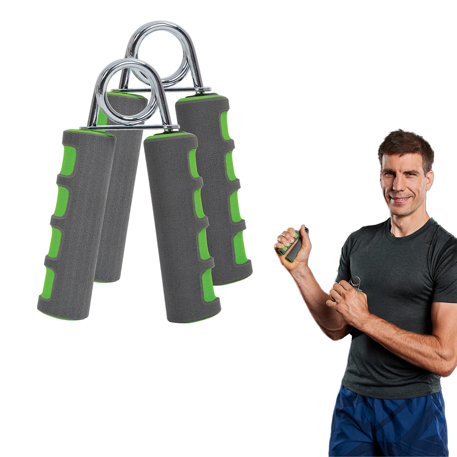 Schildkröt Hand Muscle Trainer, Set of 2, Alloy Steel, Anthracite, Green, 960116