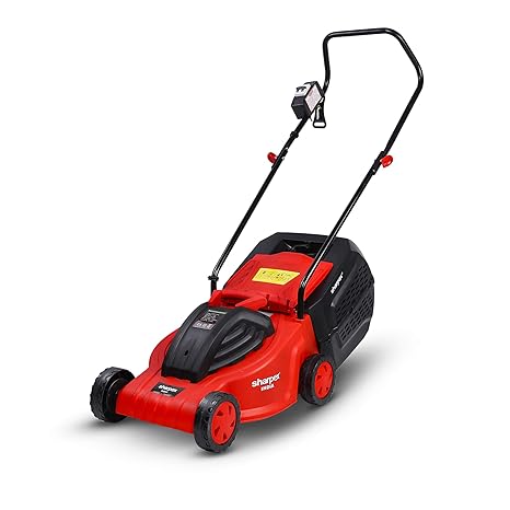 Sharpex Electric Lawn Mower | Folding Handle, 15 Mtr Cable and Detachable Collection Box |