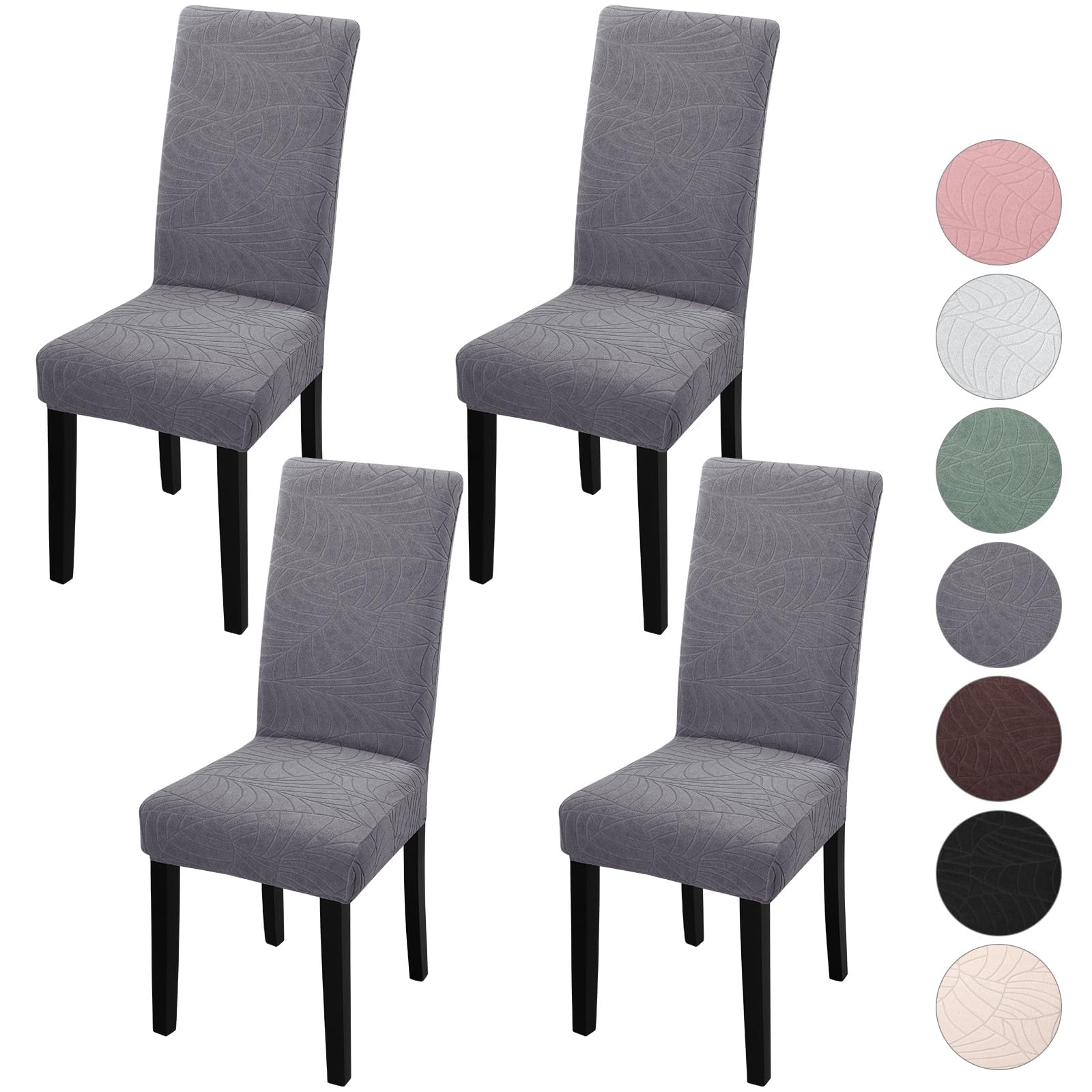 YISUN Dining Chair Covers, Chair Covers for Dining Chairs 4, Stretch Removable Washable Kitchen Chair Slipcover for Hotel, Dining Room, Ceremony, Banquet Wedding Part