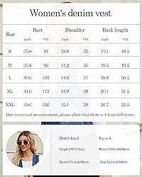 Ladyful Women's Classic Crop Denim Waistcoat Vest