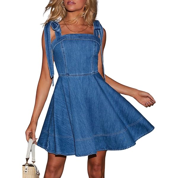 Amazon.com: TACSTRUN Women's Summer Denim Mini Dress