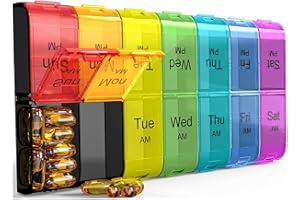 Colorwing Extra Large Pill Organizer 2 Times a Day, Weekly XL AM PM Pill Case, 7 Day Pill Box Twice a Day, Oversized Daily Medicine Pill Organizer for Vitamin, Big Pill Container, Medication Dispenser