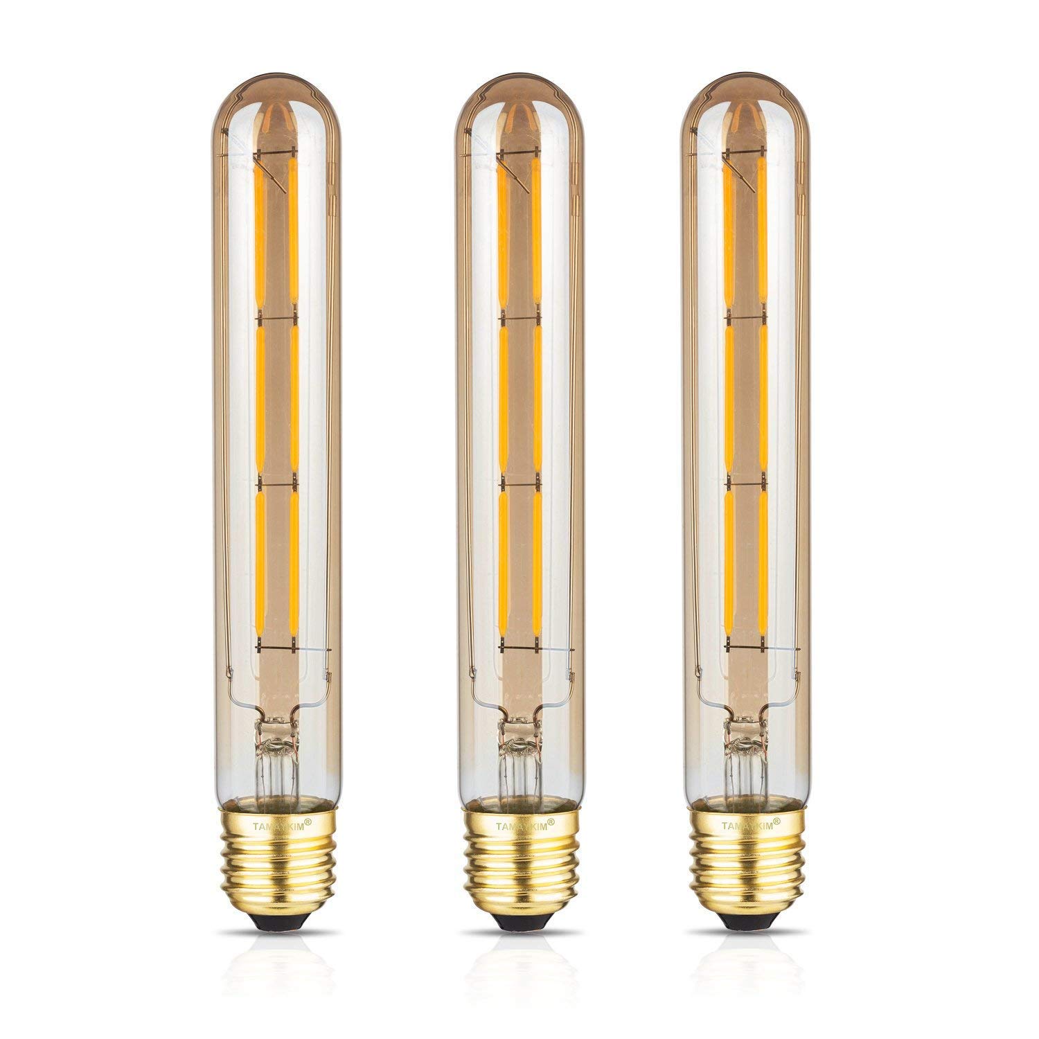 TAMAYKIM T30 6W Dimmable Edison Style Antique LED Filament Tubular
