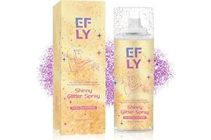 EFLY Body Glitter Spray for Hair and Body, Hair Glitter Spray for Clothes, Face, Skin, Long Lasting Spray Glitter Suitable for Music Festival Rave and Makeup Prom 4.05 FL Oz (Pink)