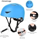 ValueTalks Kids Helmet and Pads Set 5-12 Years Blue 7-in-1 Protective Gear view 4