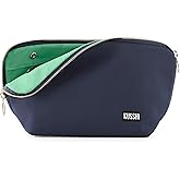 KUSSHI Washable Travel Makeup & Cosmetic Bag - Brush Organizer Sold Separately (Signature, Navy/Mint)