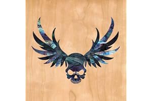 Inlaystickers for Guitars & Bass - Winged Skull - Black Pearl, B-137WS-BP