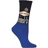 Hot Sox Women's Fun USA Travel & Cities Crew Socks