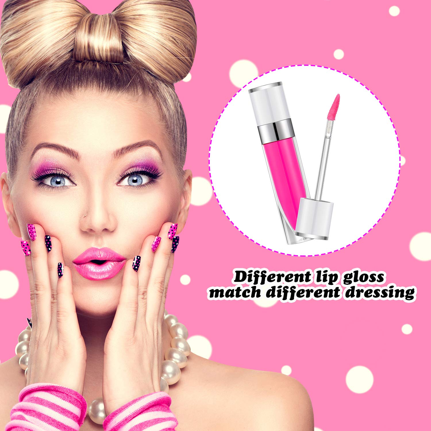 15 Pieces Lip Gloss Tube Empty Plastic Lipstick Sample Refillable Lip Balm Bottle Container and 3 Funnel for Women Girls Cosmetic, Liquid, Toiletry, Travel Home (White) : Beauty
