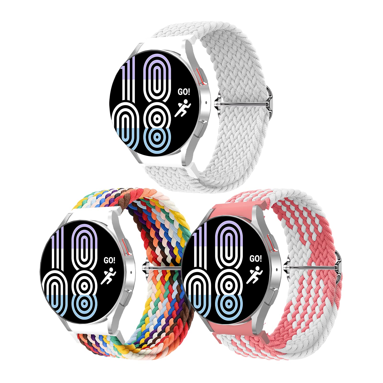 JZK Pack of 3 nylon strap compatible with Galaxy Watch