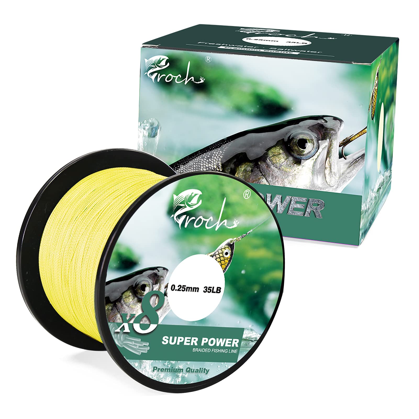 Croch Braided Fishing Line 8 Strands 300 m / 500 m / 1000 m Strong PE Line Colourfast 0.1-0.3 mm 14-45 LB
