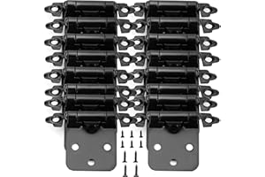ZOENHOU 50 PCS 1/2 Inch Self-Closing Kitchen Cabinet Hinges with 250 Screws, Face Mount Variable Overlay Closet Door Hinges, 