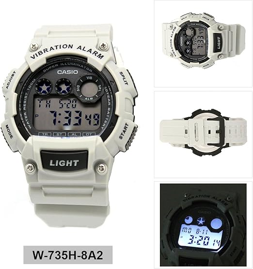 Casio W-735H-8A2VDF (I097) - Reloj para Hombres, Correa de Resina