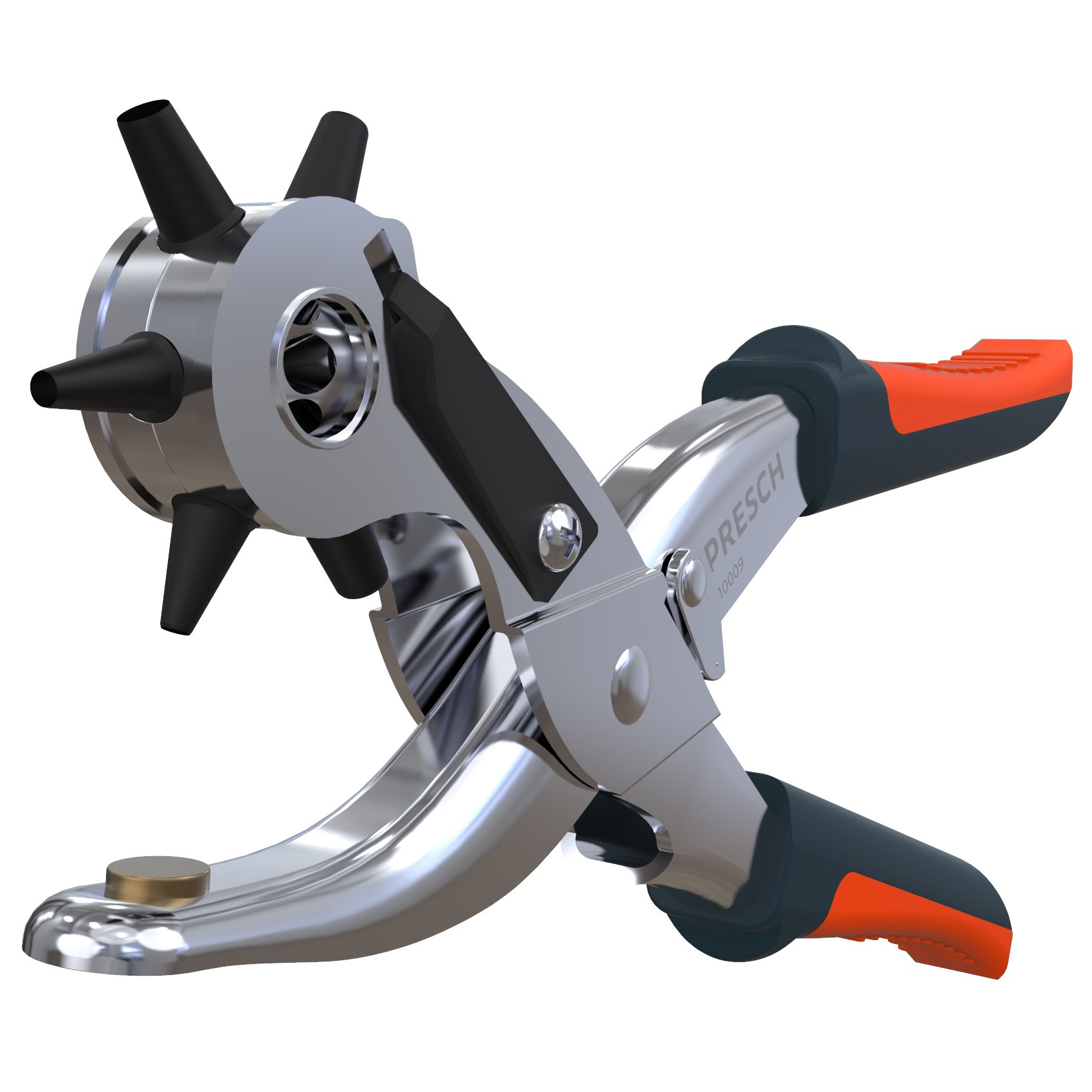 Presch Revolving Punch Plier - Leather Punch - Heavy Duty Hole Punch Tool for Leather and Belts - Belt Hole Puncher