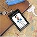 Acctrend Badge Holder, Leather ID Badge with Lanyard-3 Cards Slot-Black (1PACK)