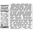 STIFFIE WhipOne Silver Super Sticky 3" Alpha Numeric Registration Identification Numbers Stickers Decals for Sea-Doo Spark, Inflatable Boats, Ribs, Hypalon/PVC, PWC and Boats.