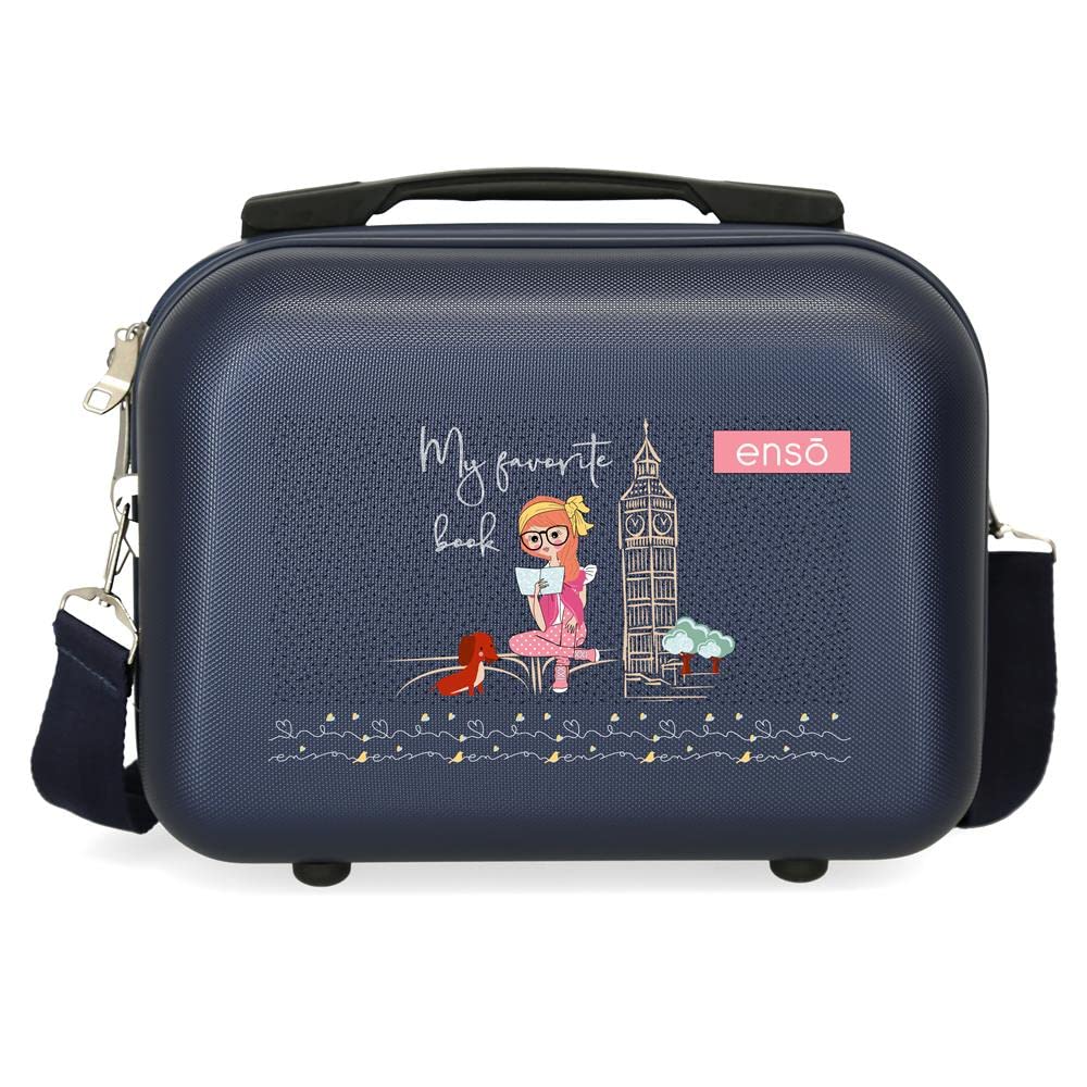Enso My Favourite Book Adjustable Toiletry Bag, Blue, 29 x 21 x 15 cm, Rigid ABS 9.14 L