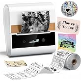 Phomemo Label Printer -M260 Address Label Maker Machine with Tapes,Bluetooth Thermal Label Printer for School Supplies,Name Tag,Barcode,Logo, Easy to Use with Phones&amp; PC,1 1.57"x1.18" Paper