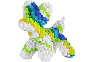 JQARCH Balloon Dog Micro Building Blocks Set,DIY Unique Decoration Home,2000 PCS Building Bricks Compatible with Lego, Perfect Creative DlY Gift (White)