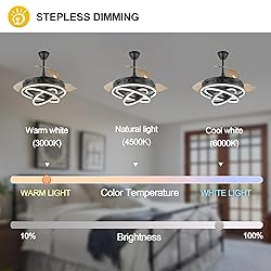 Dawn Whisper Retractable Ceiling Fan with