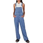 ANRABESS Overalls for Women Loose Fit Denim Overalls Adjustable Strap Jean Jumpsuit Bib Romper Spring Casual Work Outfits