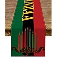 Kwanzaa Table Runner Kinara African American Table Decor African Heritage Holiday Kitchen Dining Room Home Decoration (13" x 72")