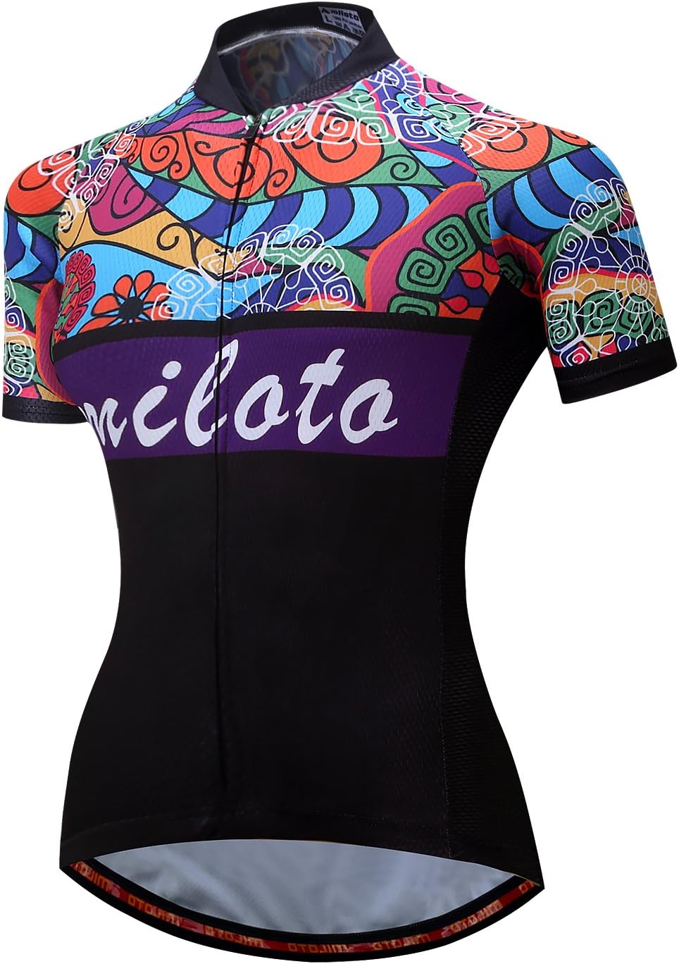 Vgowater Women's Cycling Jersey Short Sleeve Full-Zip Cycling Shirt Quick Dry Biking Top