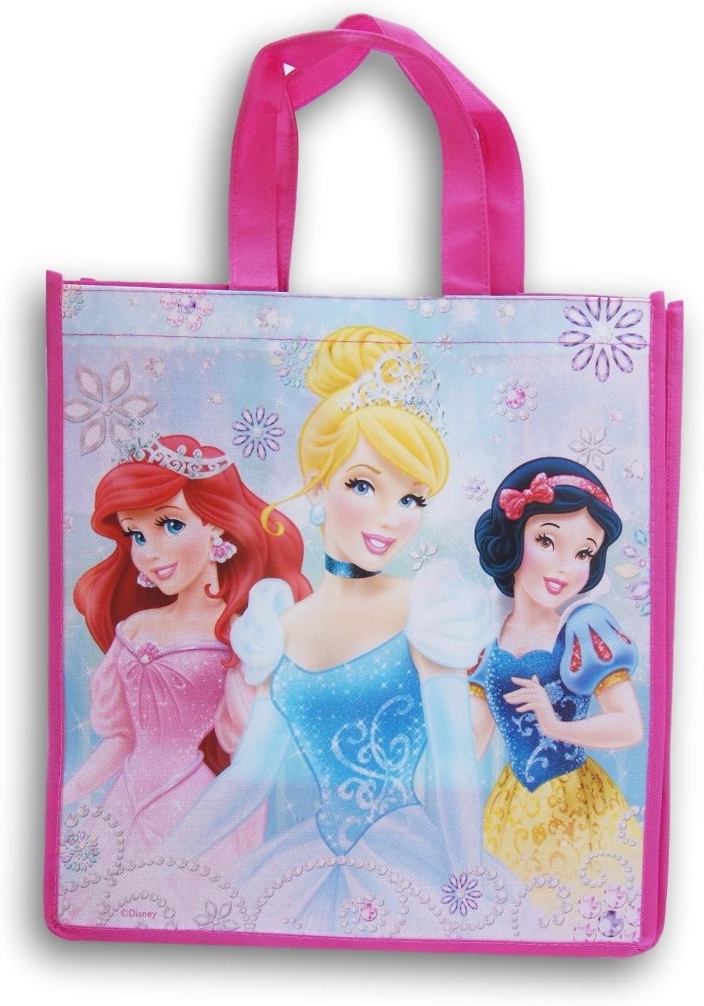 Disney Princess Ariel, Cinderella, Snow White Tote Bag - 12.5 x 13 Inch