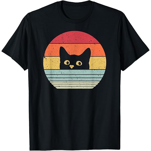 Amazon.com: Cat Shirt. Retro Style T-Shirt : Clothing, Shoes & Jewelry