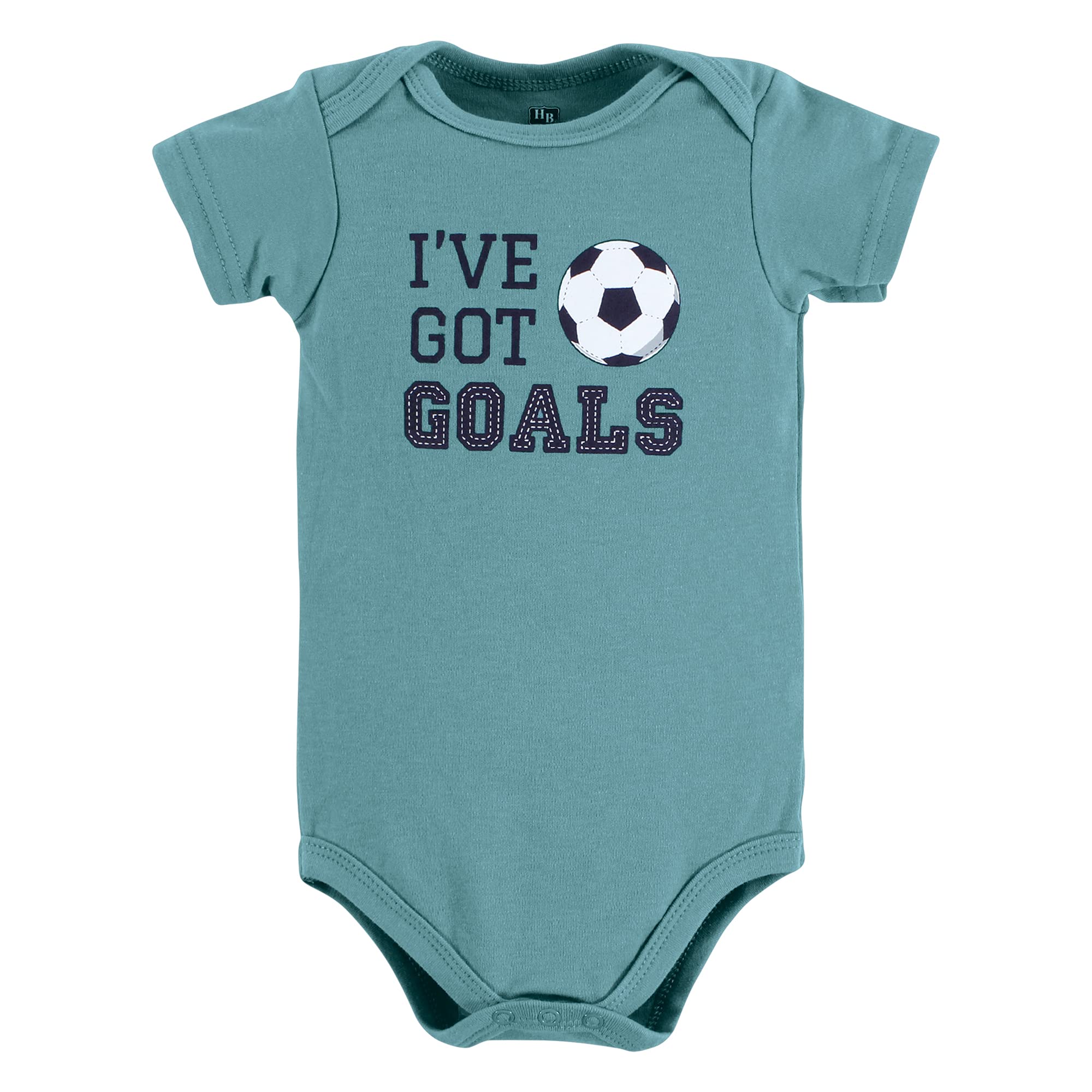 Hudson Baby Unisex Baby Cotton Bodysuits, Sports Stripes, 6-9 Months