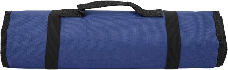 Lairun Tool Roll Organizer Bag Blue Polyester Multi Pocket Hand Roll-Up Tote